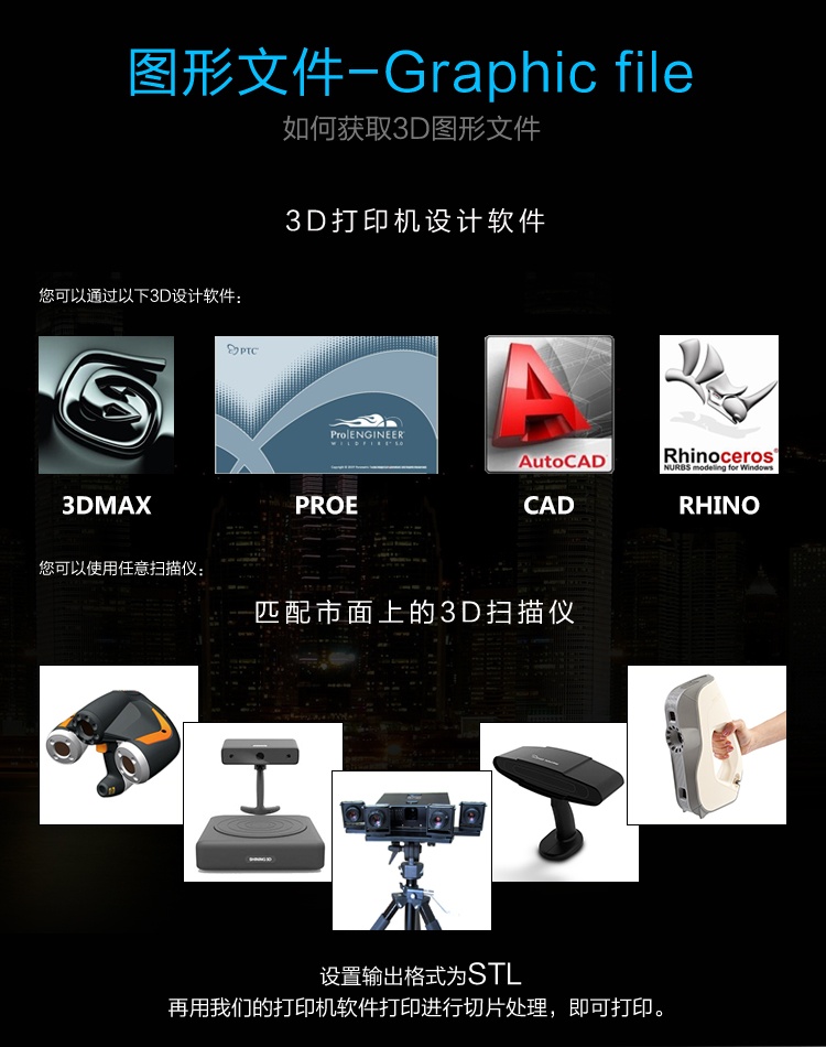 支持各种3d打印扫描仪